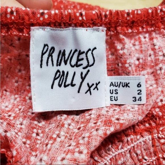 Princess polly Laura red crop top - Picture 5 of 6